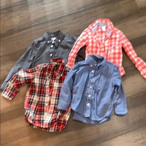 Bundle of four size 4T button down shirts